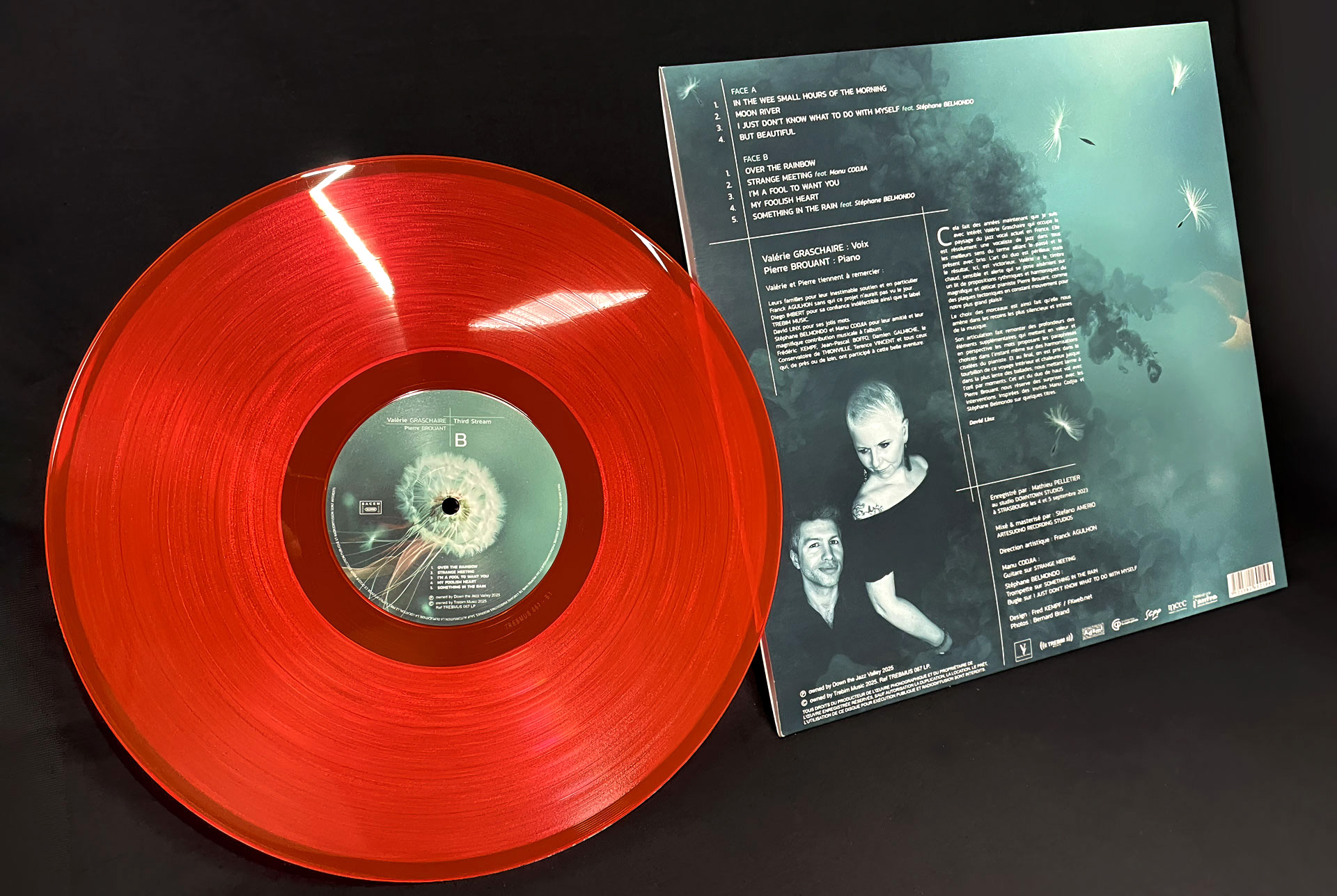 Pochette vinyle 33T de jazz pour Valérie Graschaire & Pierre Brouant « Third Stream » — Graphisme FKWeb