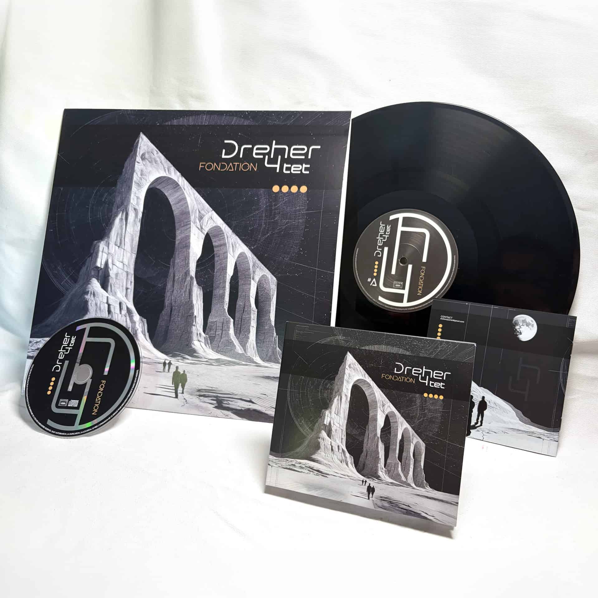Dreher 4tet album Fondation CD Digipack et Vinyl