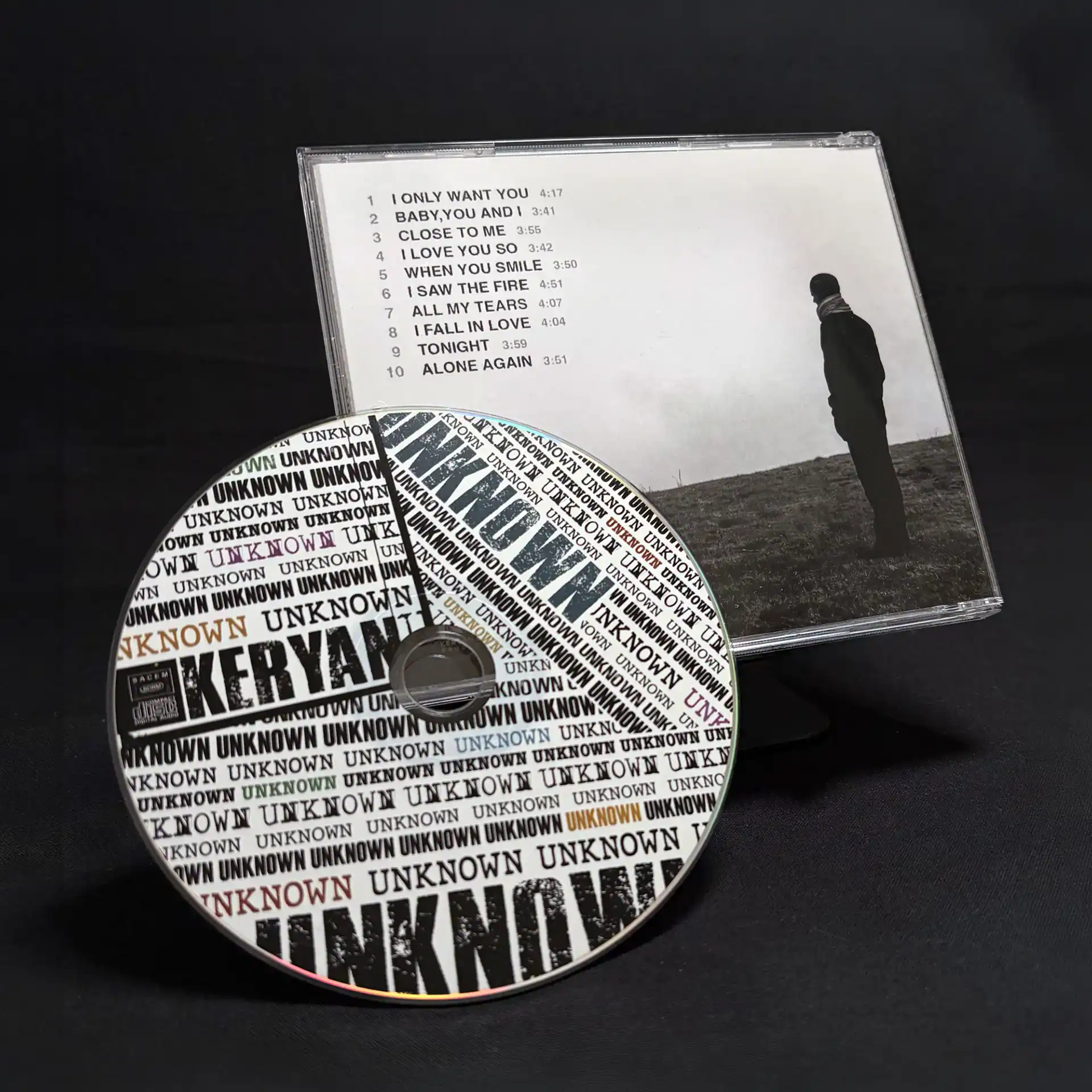 Packaging CD Boîtier Cristal avec livret soigné pour Keryan « Unknown » — Graphisme FKWeb