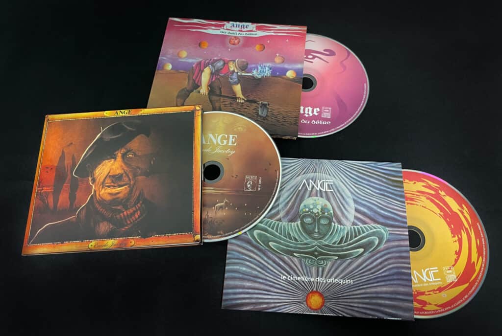 Guide des supports physiques : Bien choisir son packaging CD 12 Coffret collector des 3 rééditions CD Digisleeve du groupe de rock Ange par FKWeb